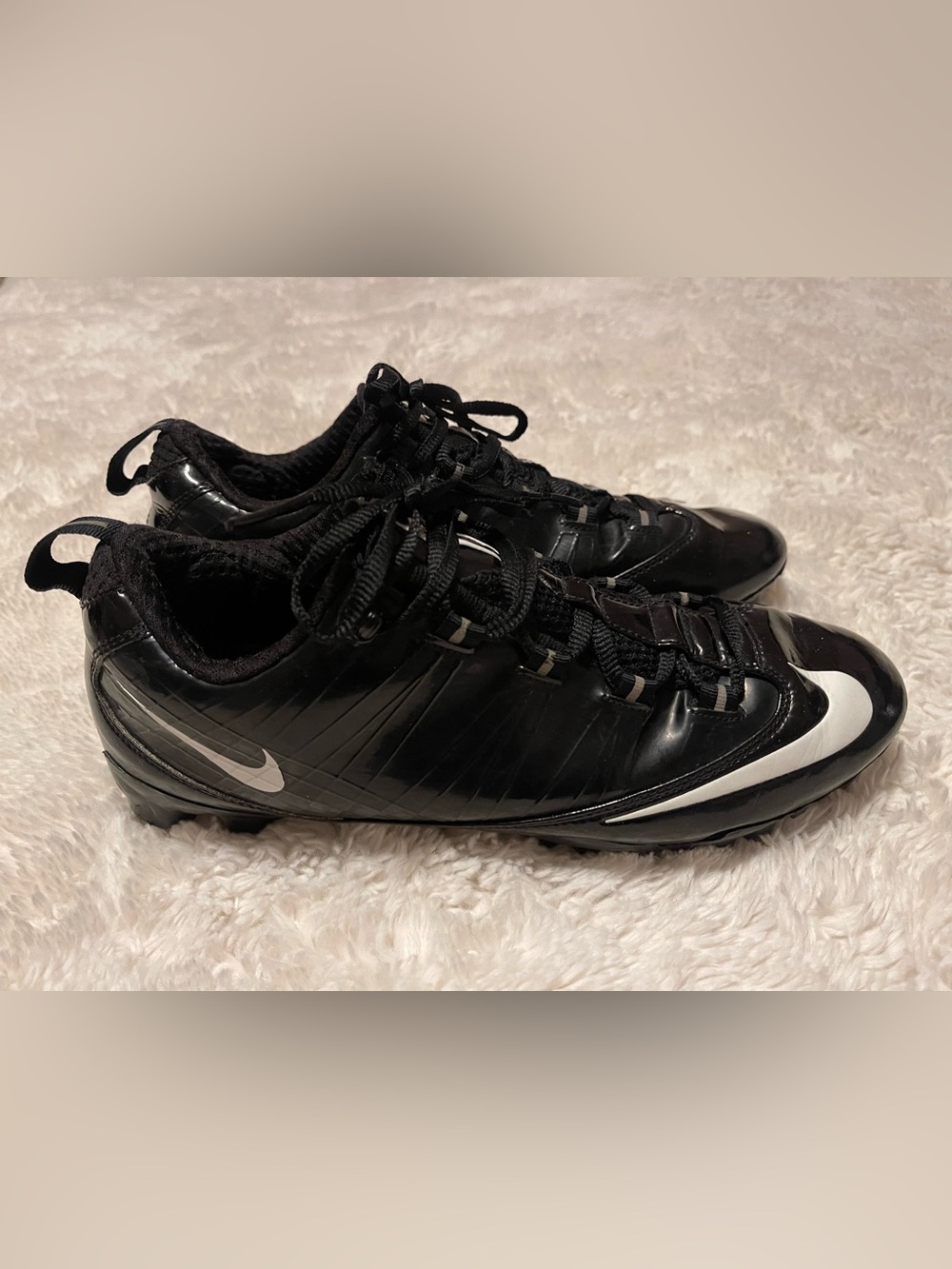 Nike Original Zoom Vapor Carbon Fly TD Football Cleats Size 9 Black White
